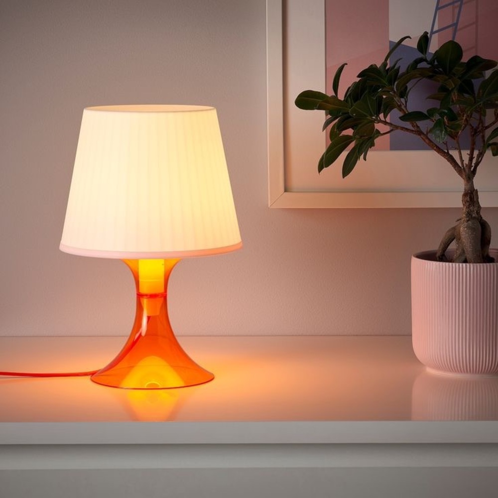 IKEA Lampan tabletop lamp in orange